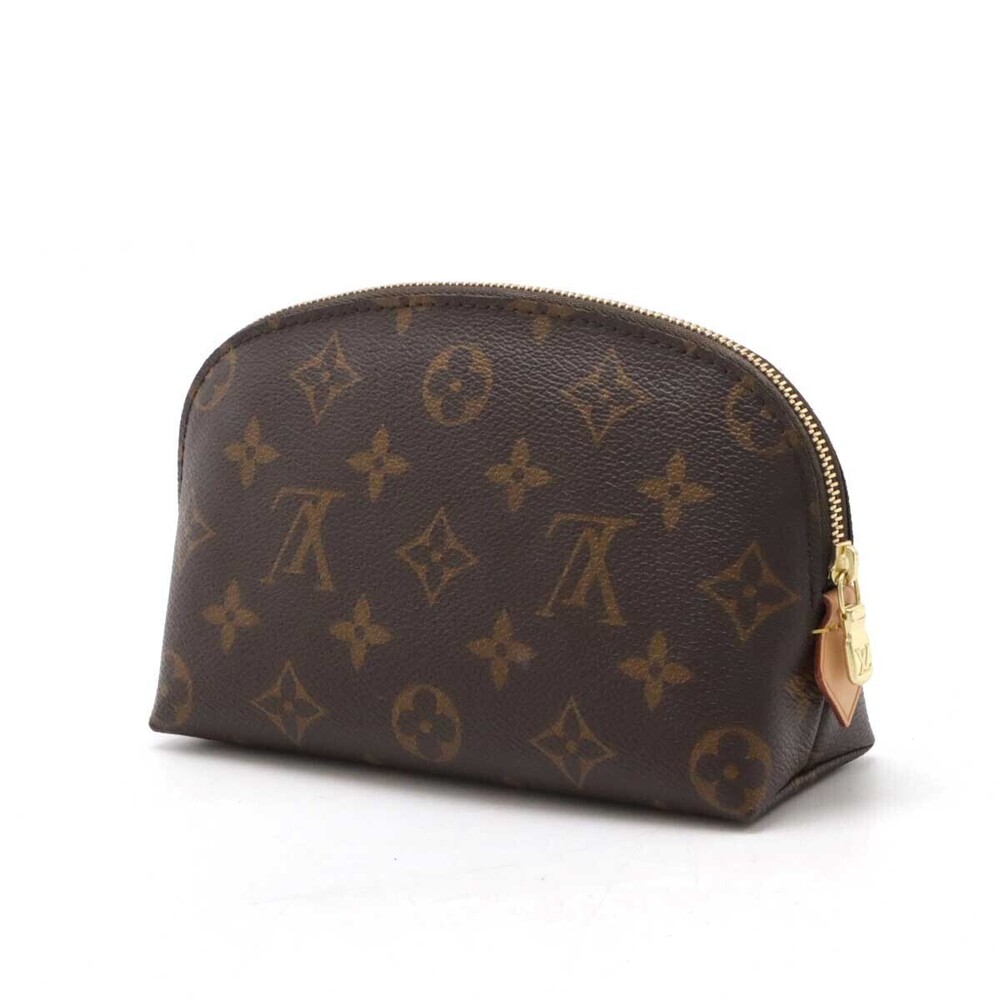 Louis Vuitton Clutch Case Monogram Pochette Pouch Cosmetic Makeup Brown